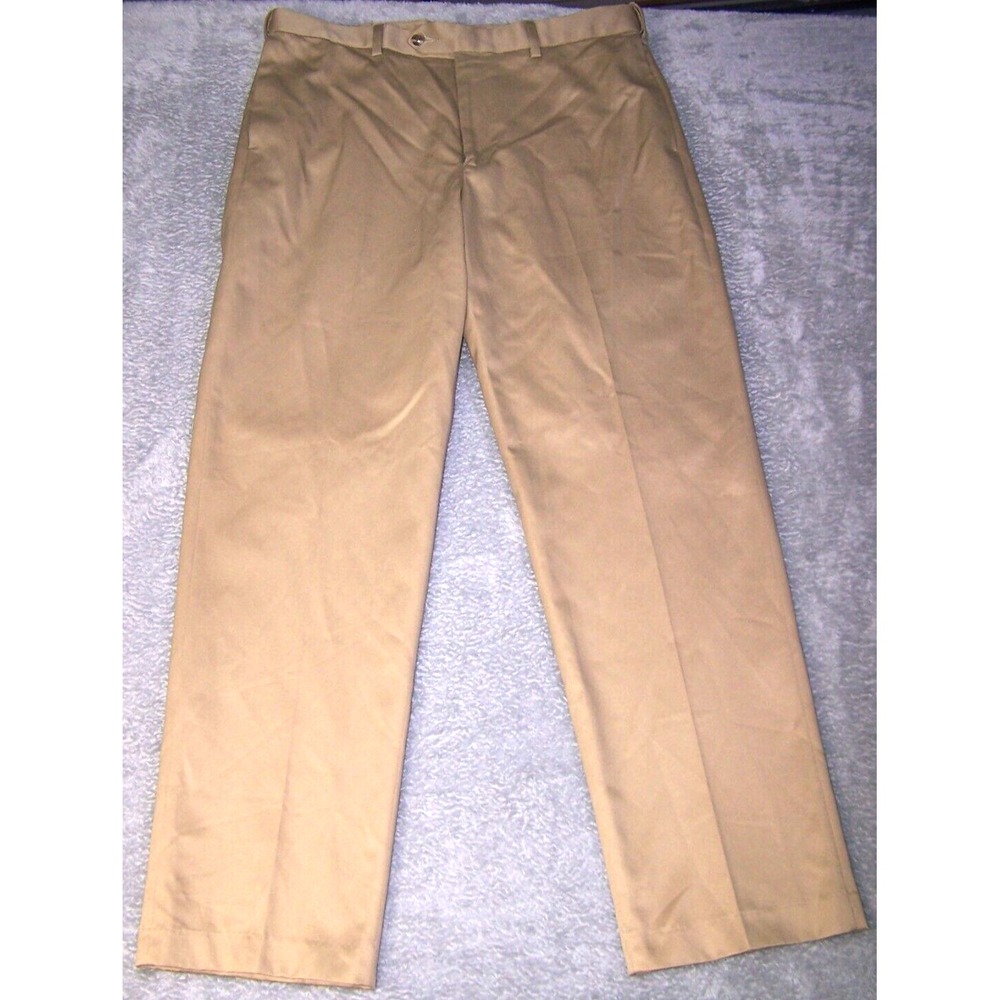 Perry Ellis Pants Men's 34x31 Portfolio Dress Khaki Premium Cotton Micro Blend‎